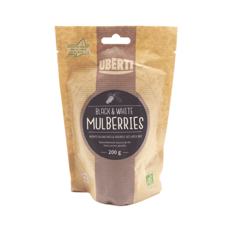 Black and white Mulberries bio Uberti (mûres noires et blanches) - 200 g