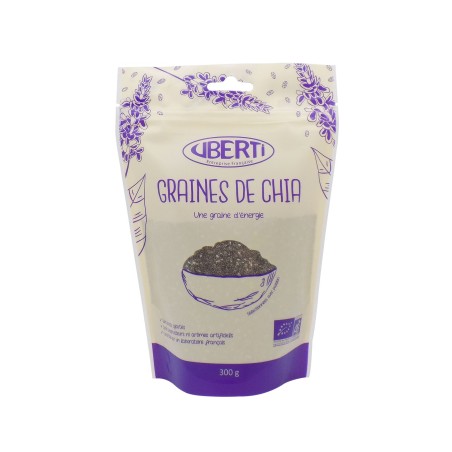 Graines de chia bio Uberti - idéal en chia pudding - 300 g